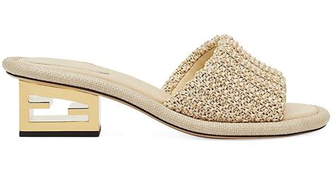 fendi raffia mules|saks fendi mules.